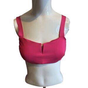 Athleta Sports Bra For Women Wide Strap Sz 36 B/C Clasp Closure Hot Pink NWOT